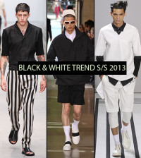 MEN BLACK AND WHITE TREND SPRING 2013