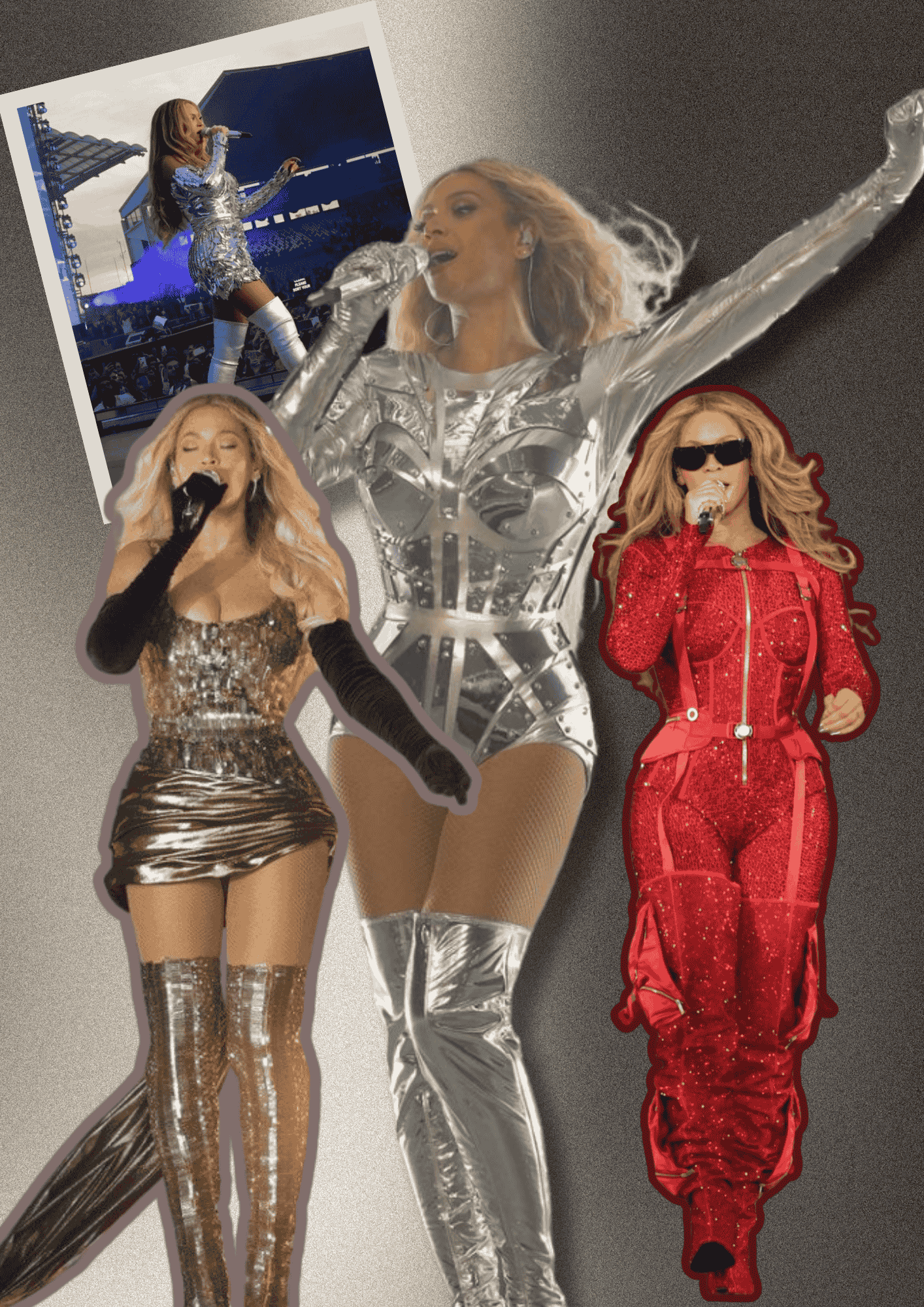 Beyoncé’s Metallic Stage Outfits