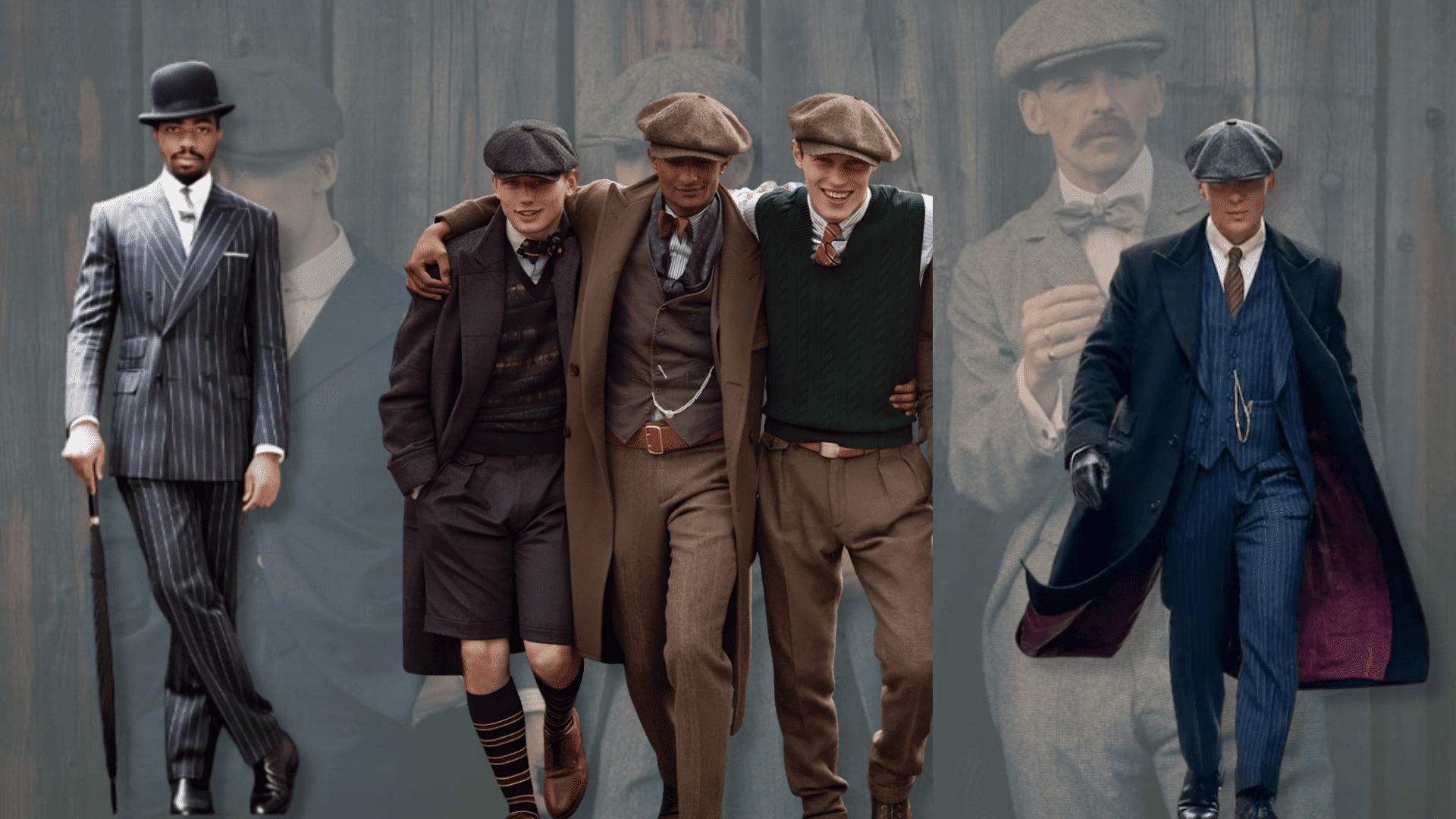 black 1920s man fashion