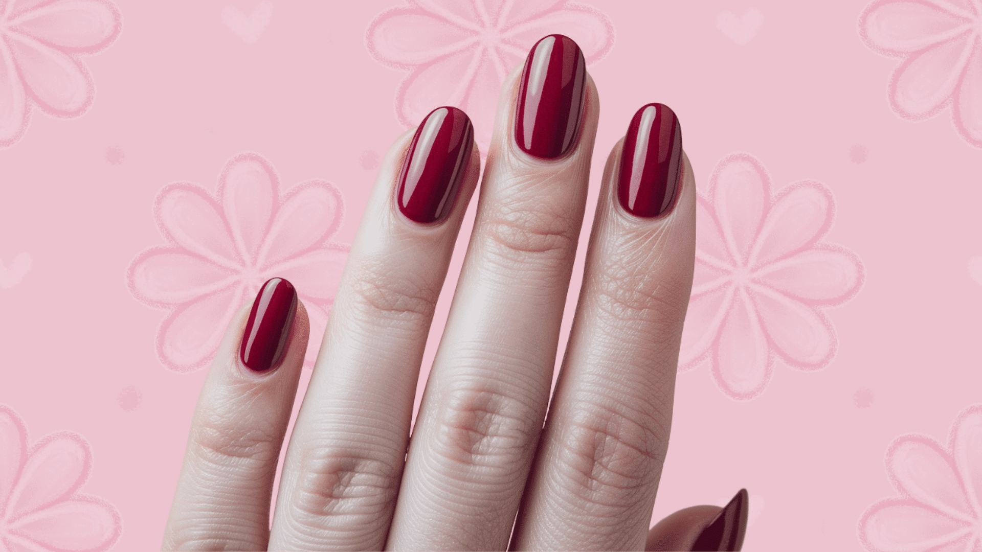classy glossy red nails