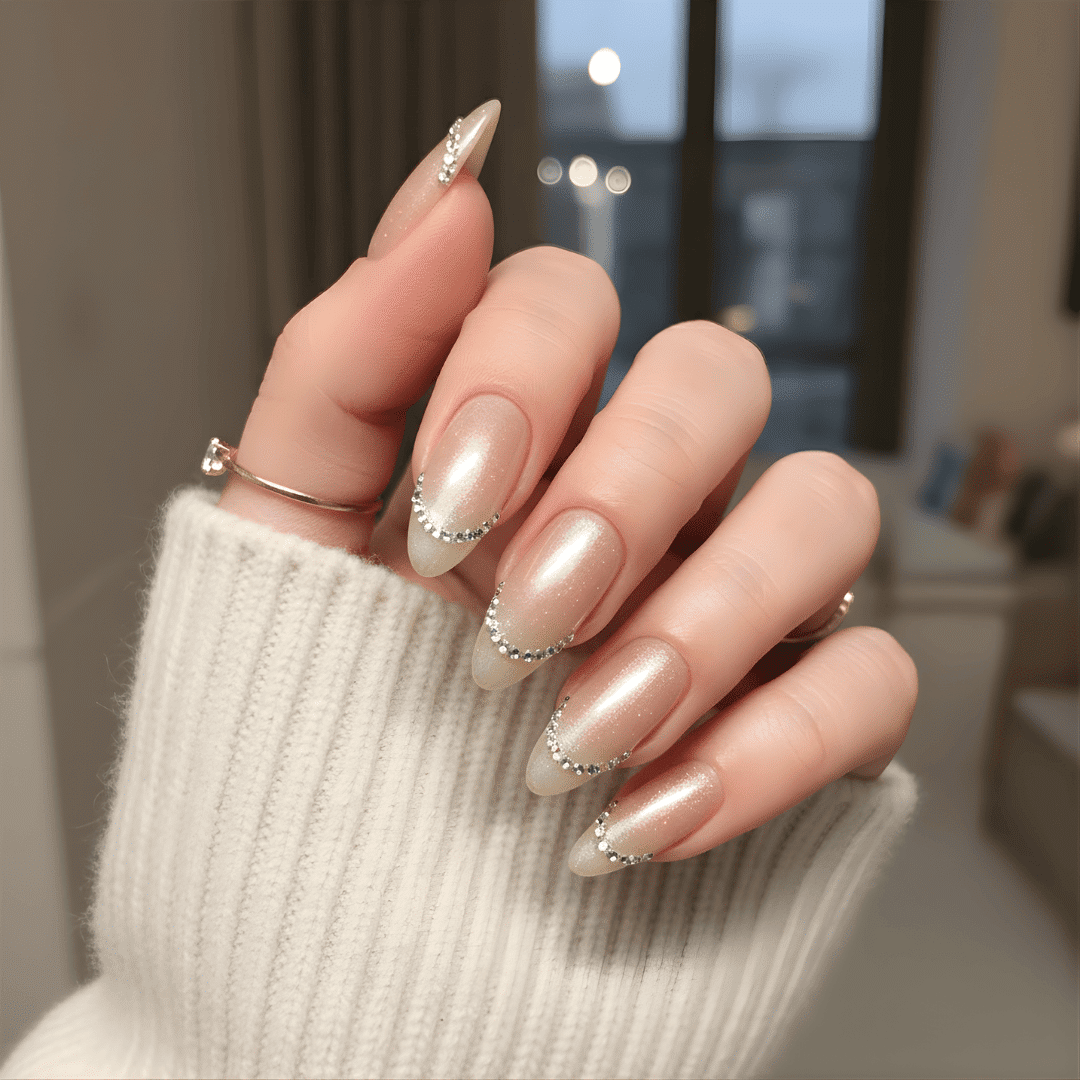 classy winter nails almond