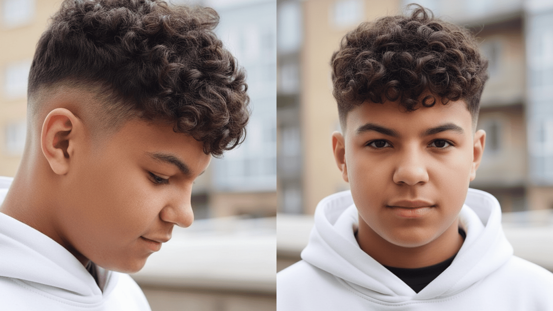 curly fade haircut for boys