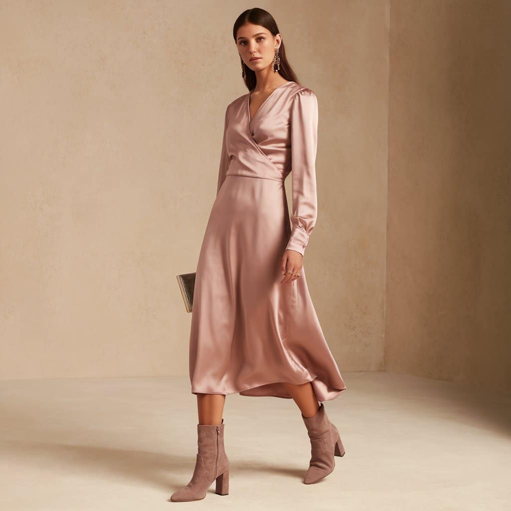 evening outfit with ankle boots