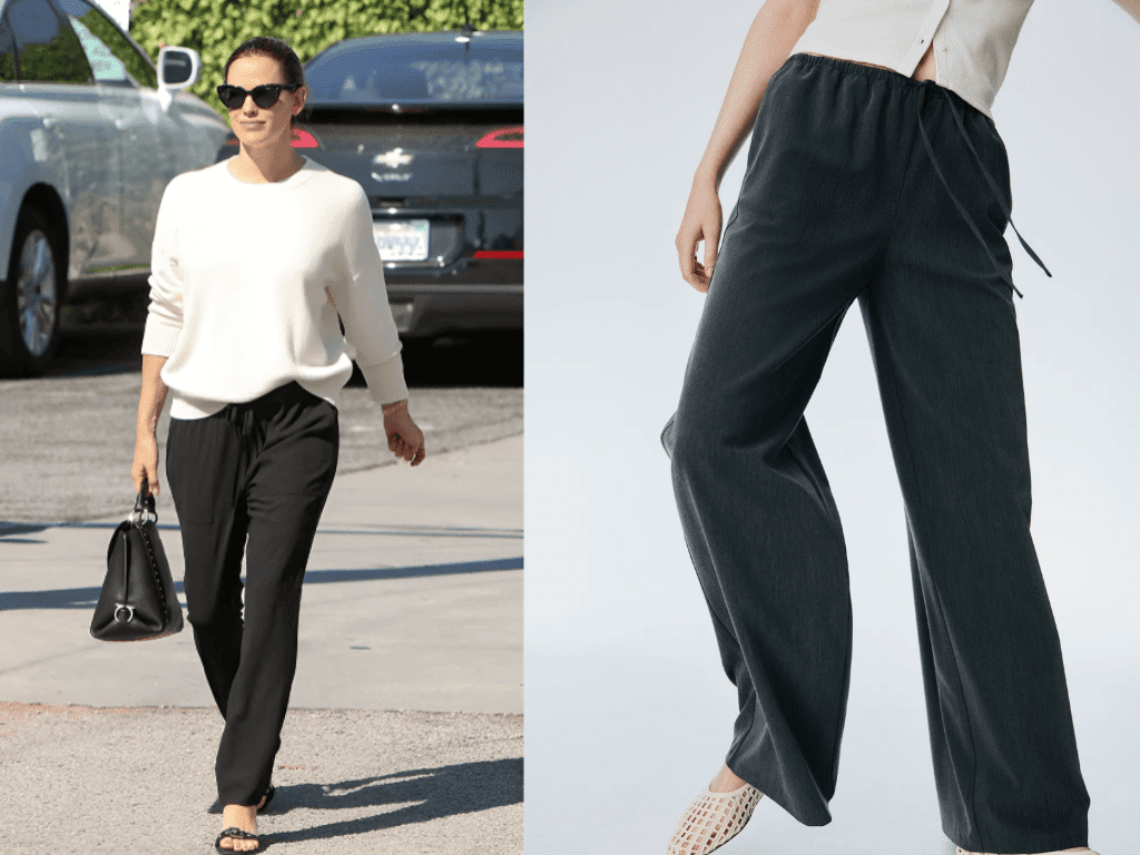 jennifer garner style drawstring pants