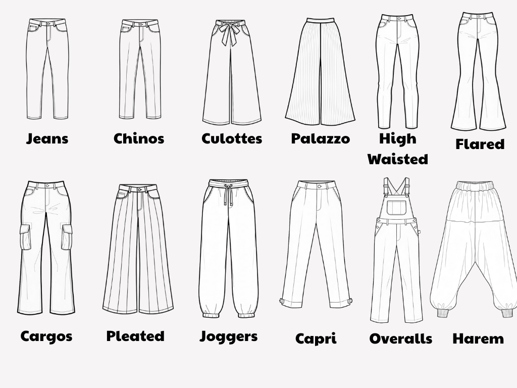 main types of pants