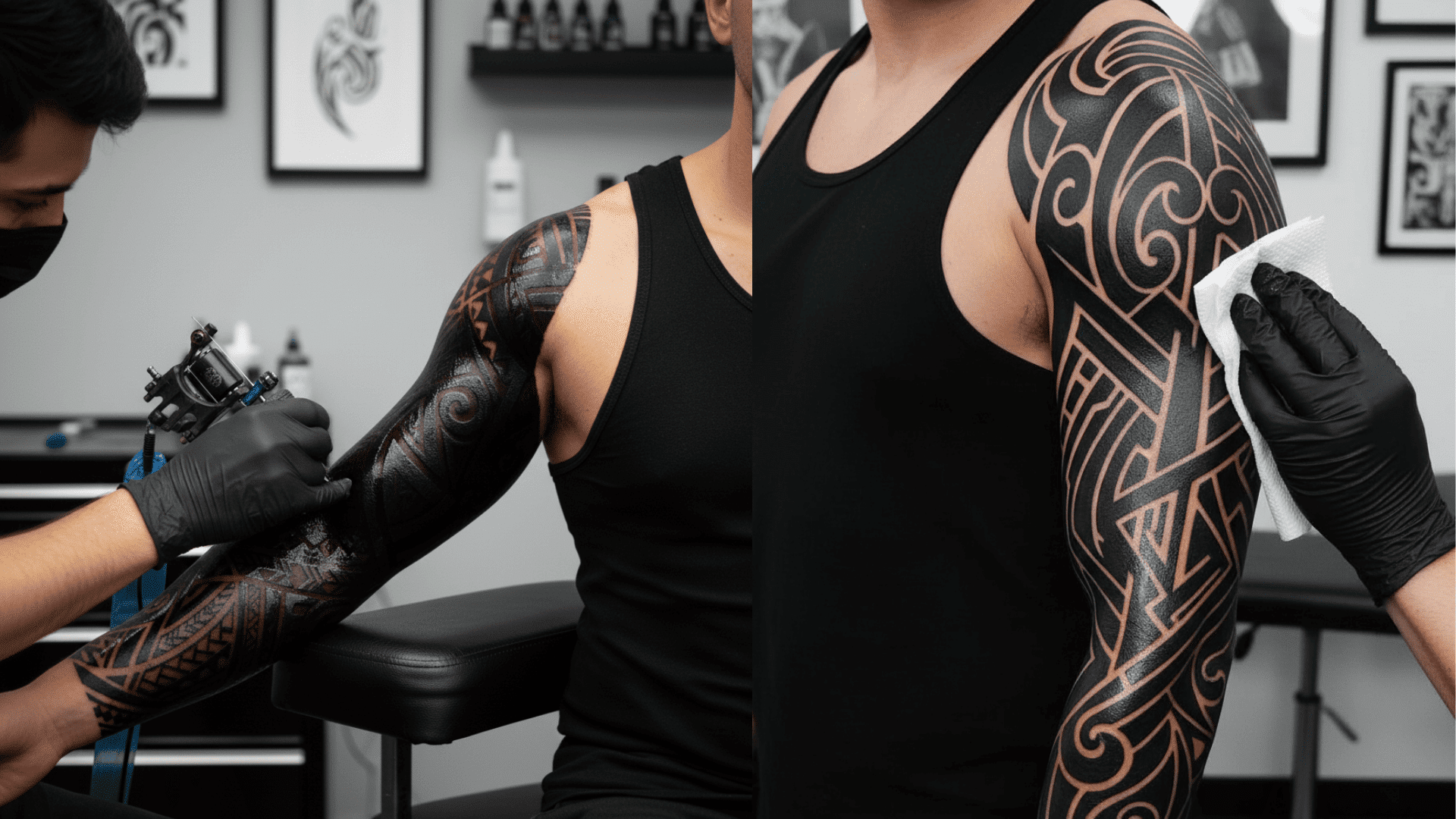 minimal blackwork tattoo