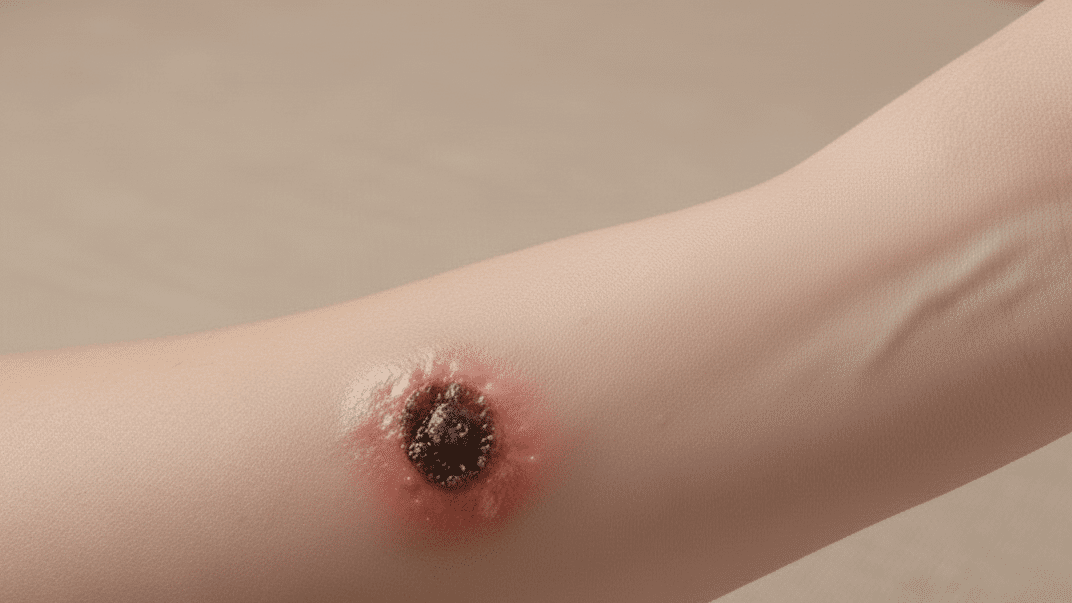 mole removal early healing stage