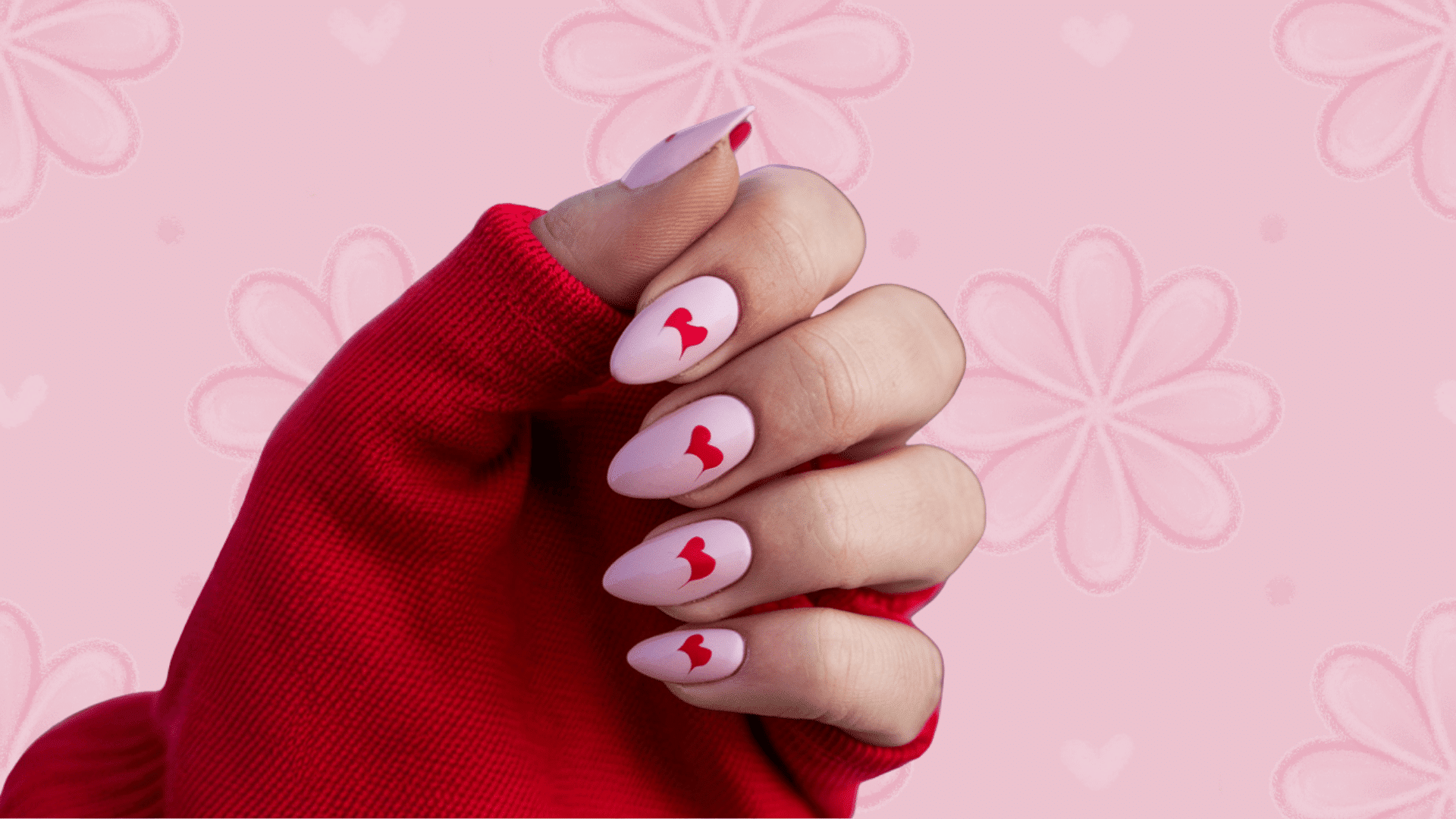 red nail ideas almond