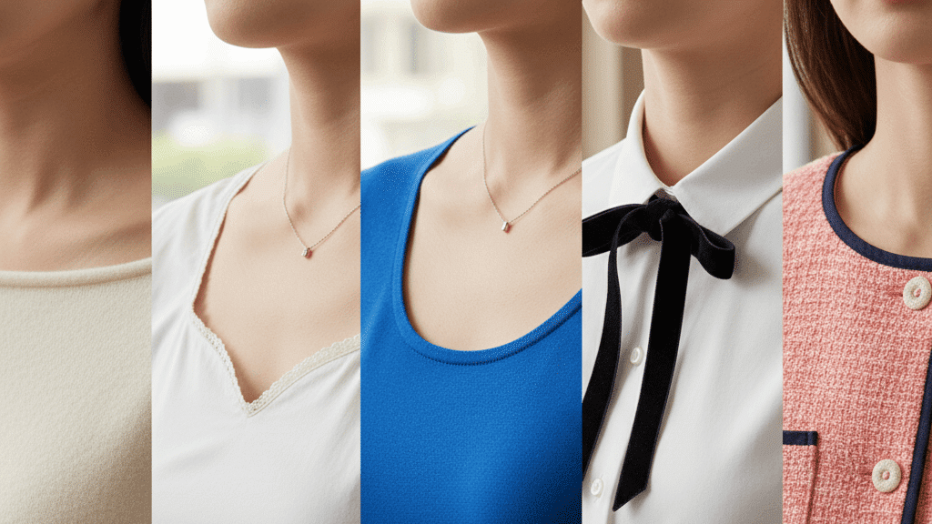 soft gamine outfit neckline