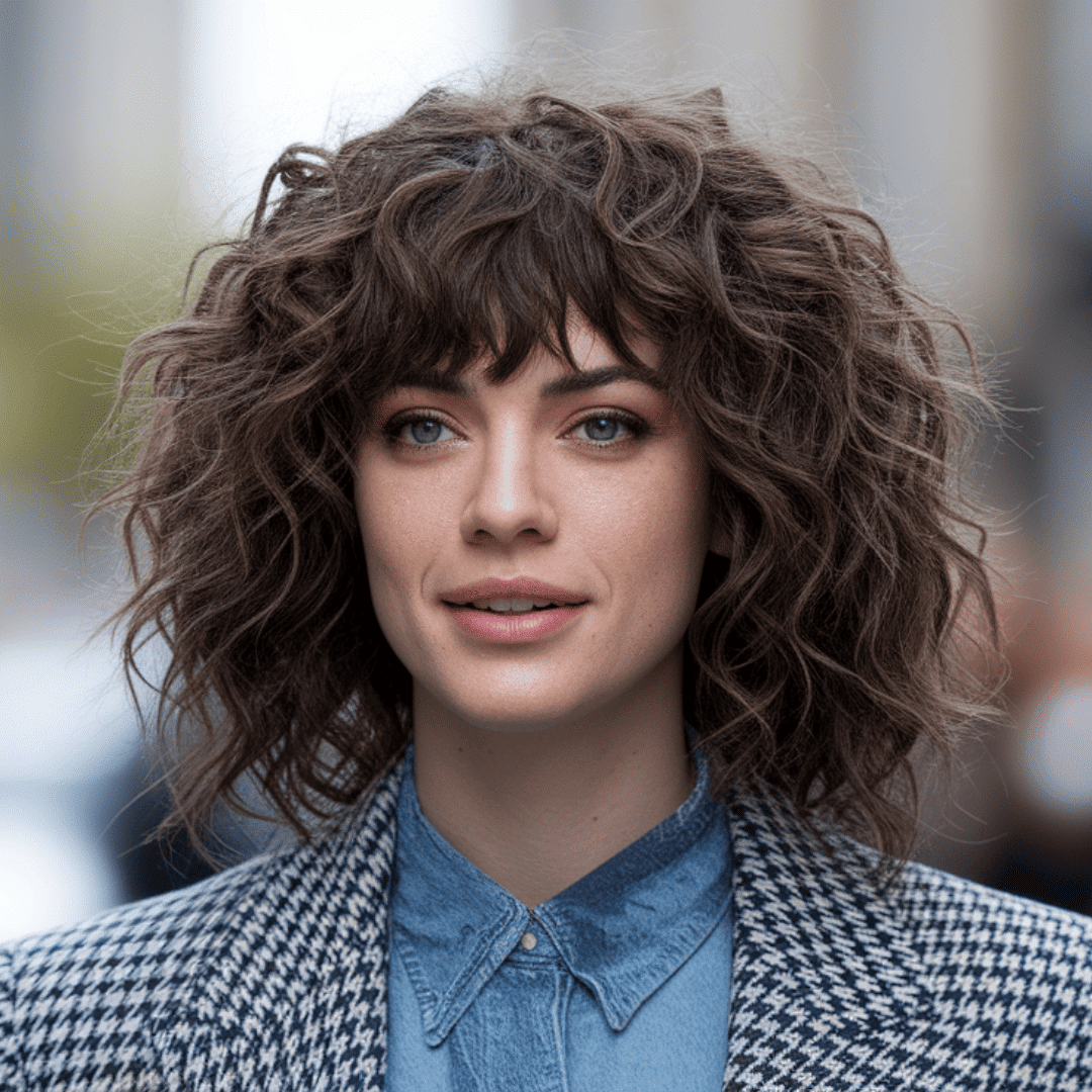 types of bangs for wavy hair