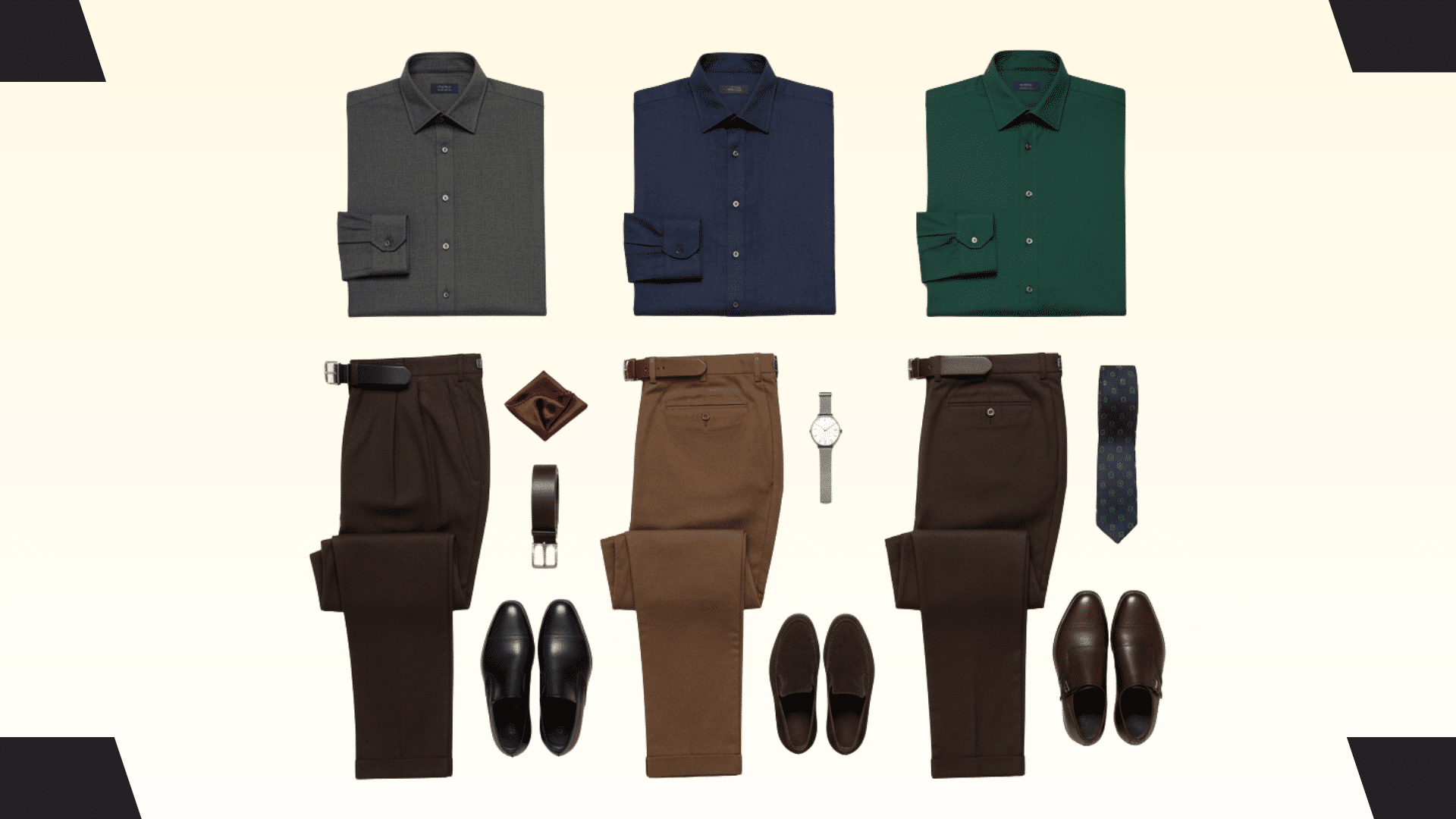 what color top goes with brown pants