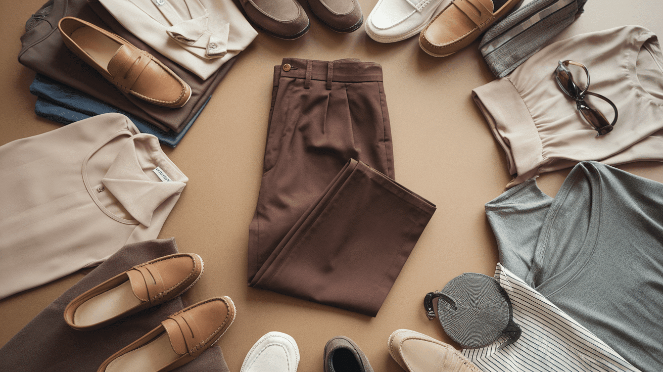 what to wear with brown pants