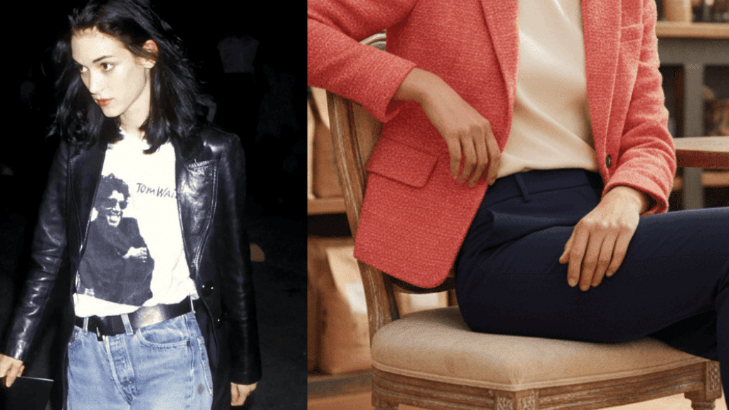 winona ryder's tapered cropped silhouettes