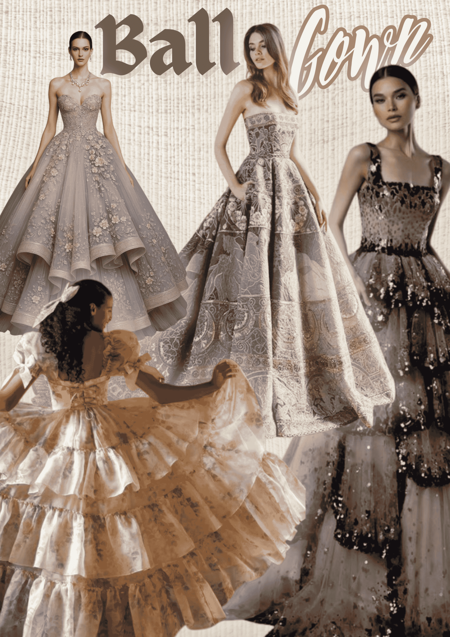 ball gown dress outline