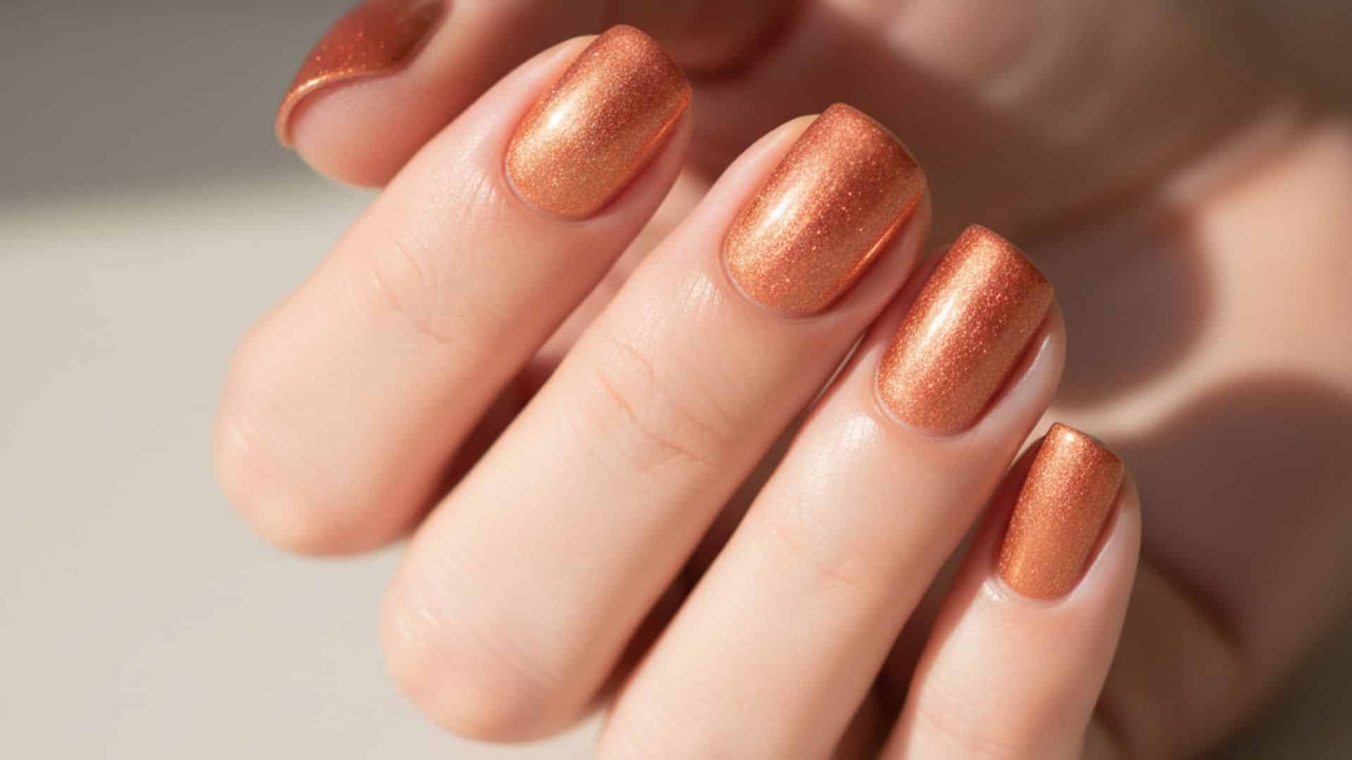 copper fall ombre nail shade