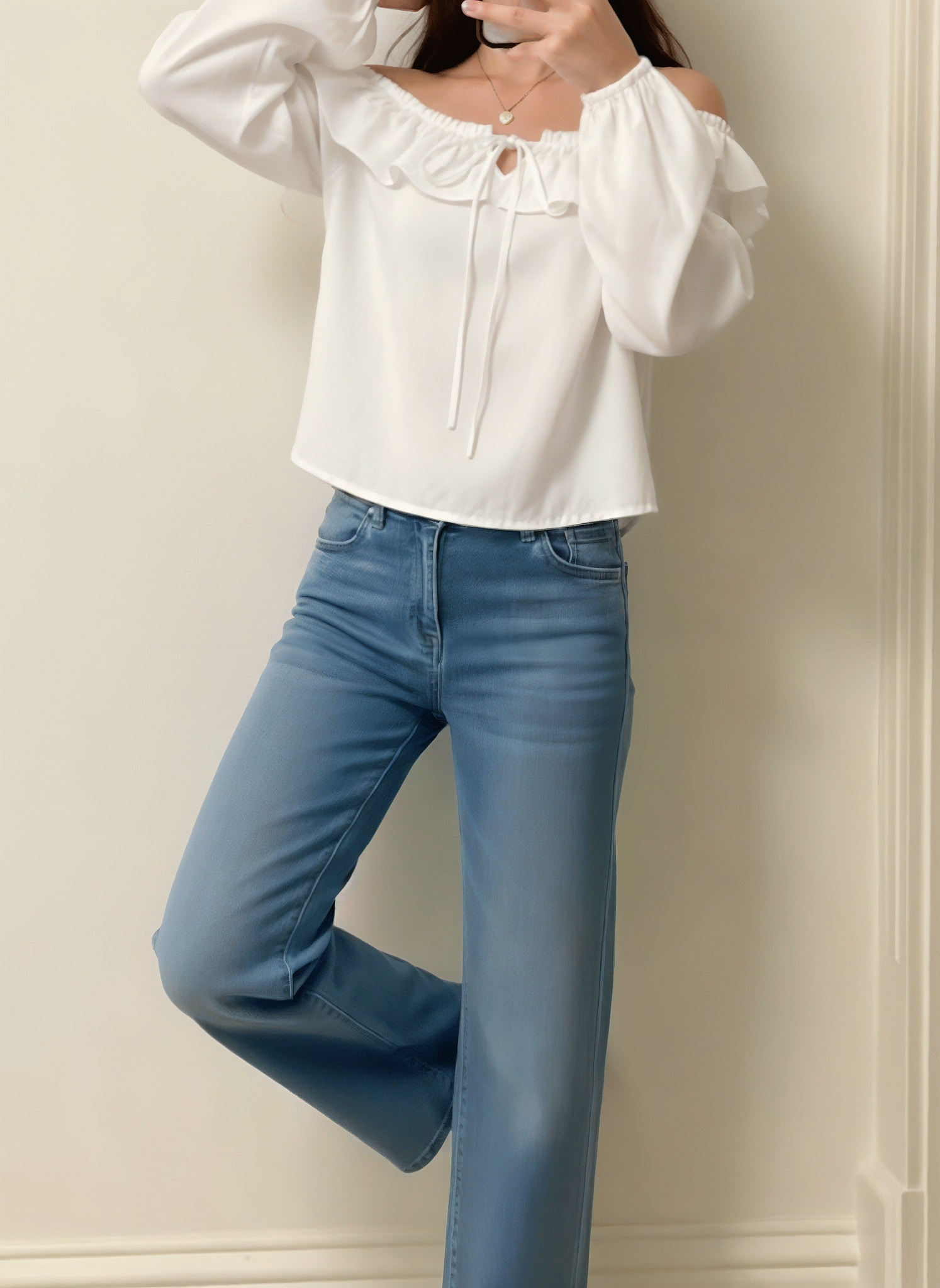 coquette outfit inspo Ruffled Off Shoulder Top