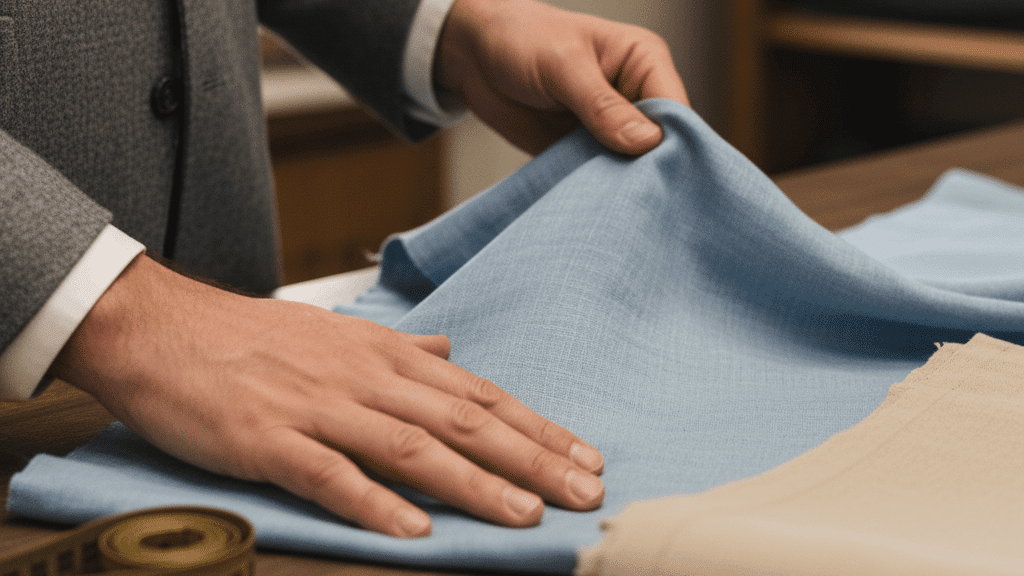 european men's fashion fabric quality