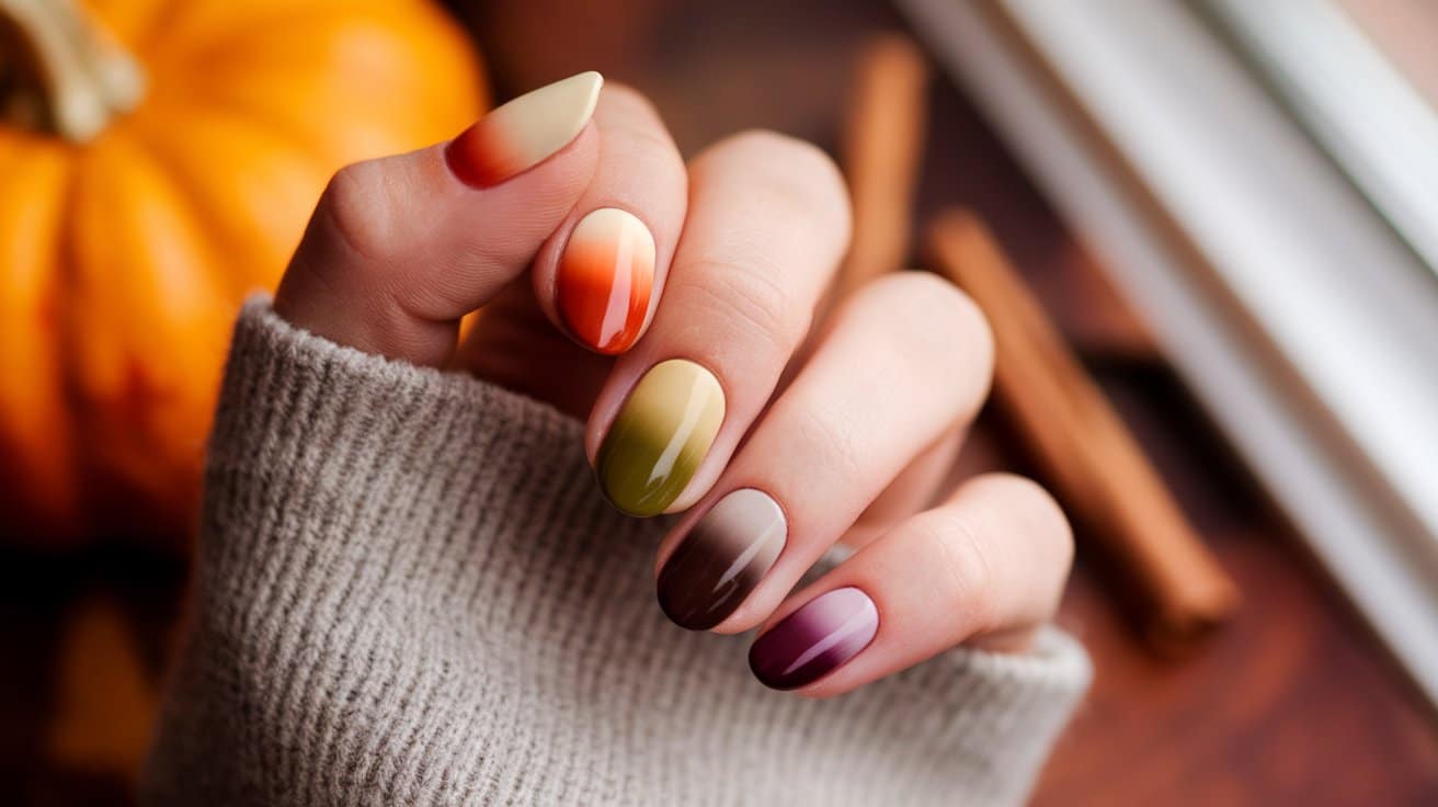 fall ombre nail shades