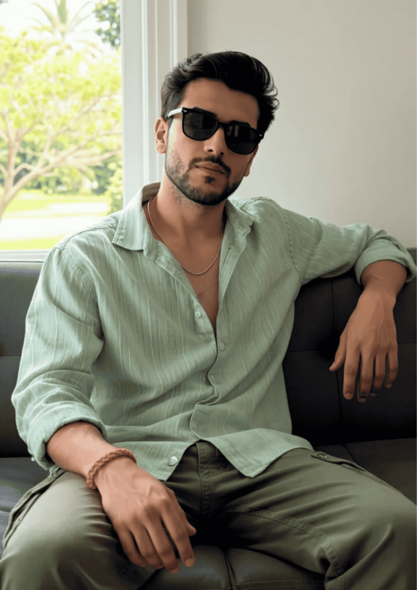 green pants outfit aesthetic