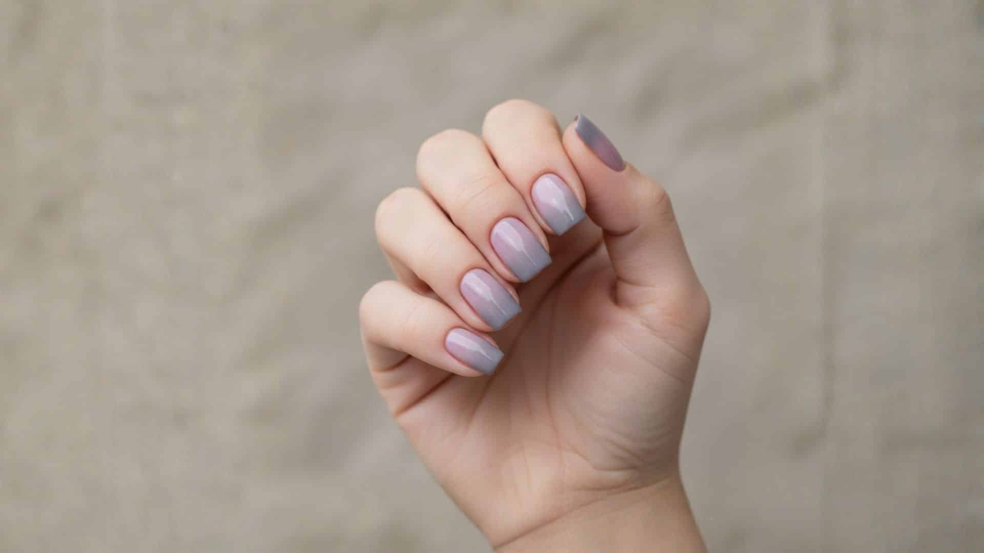 lilac grey fall ombre nail shade