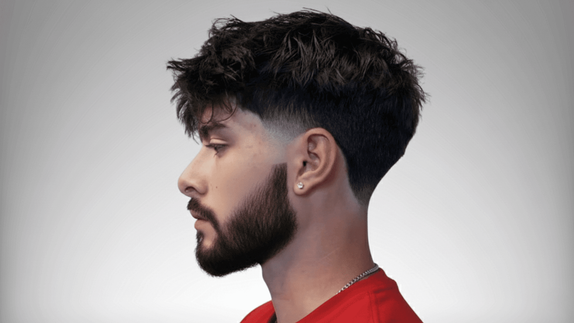 low tapered cut with textured top