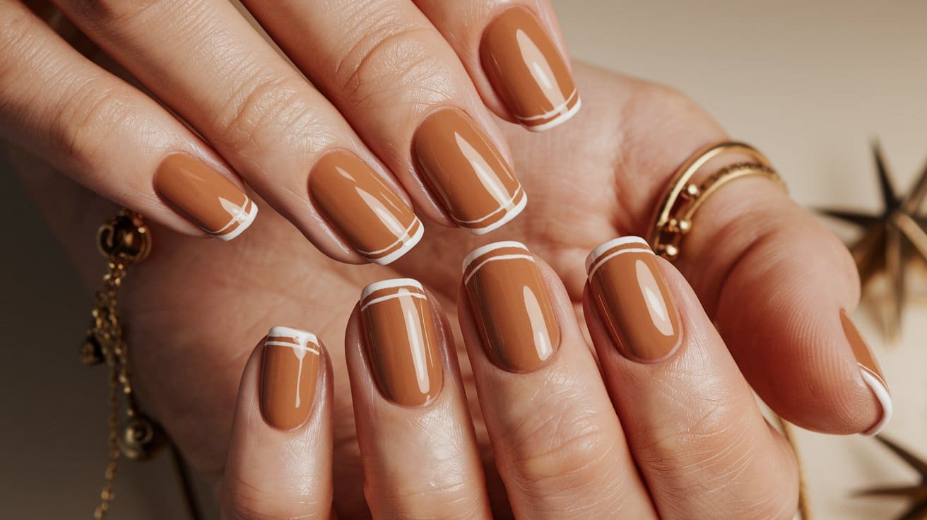 pumpkin spice ombre nail shade