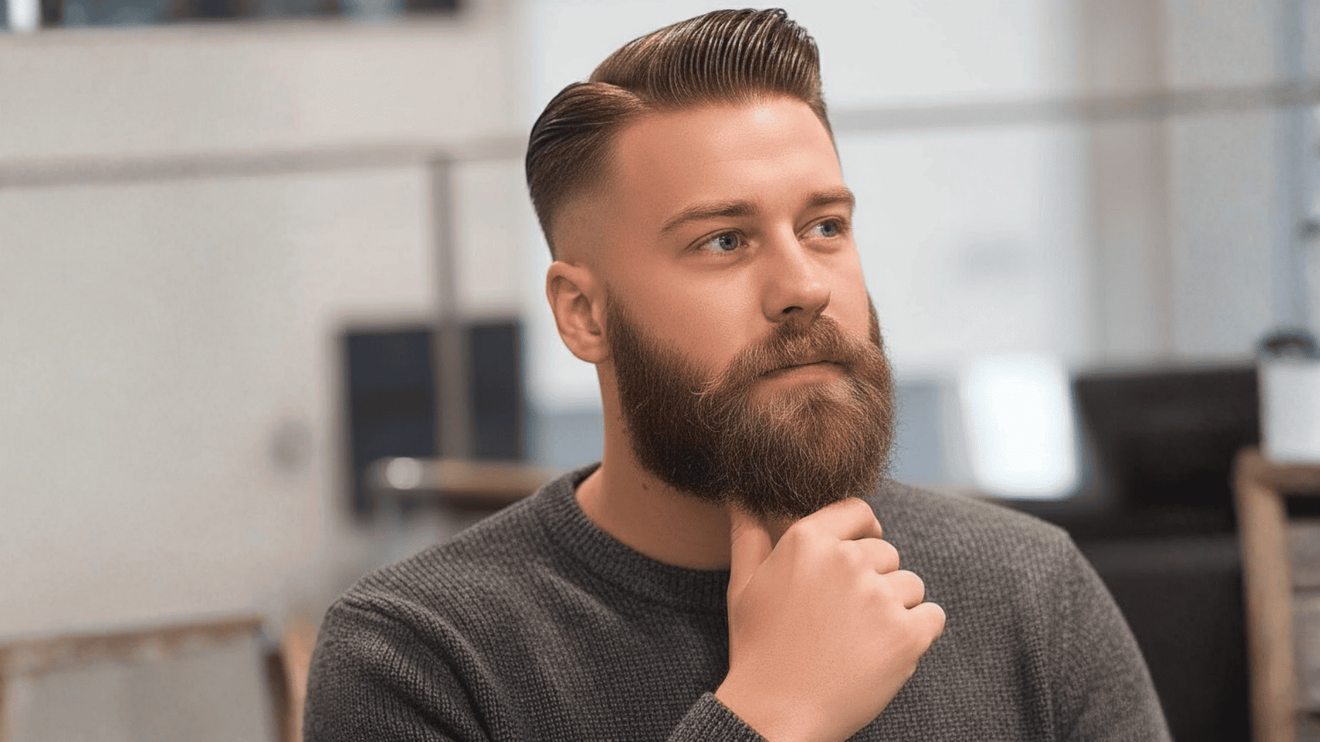 short pompadour haircut for oval faces ideas