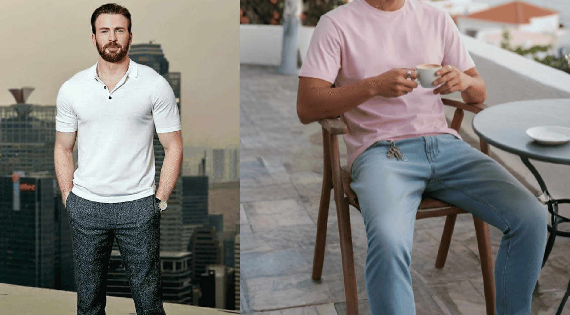 Neutral T Shirt with Sneakers