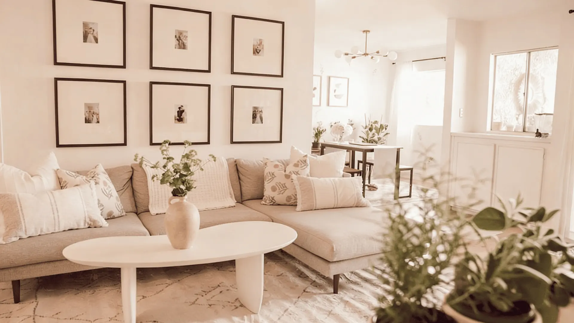 Minimal farmhouse interior with clean layout and simple furniture