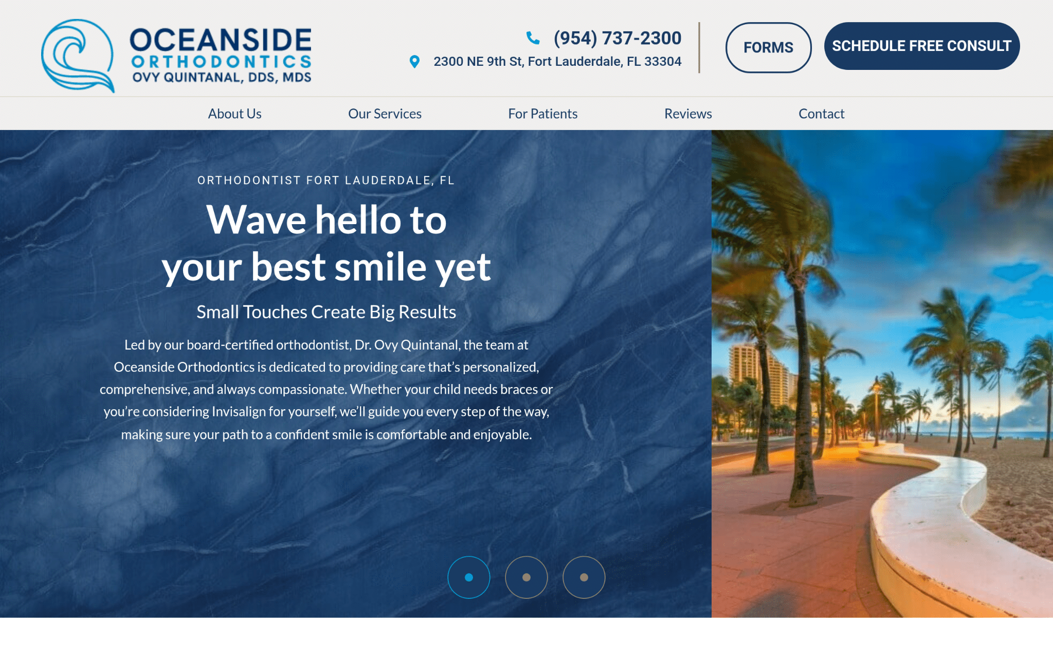 Oceanside Orthodontics Screenshot