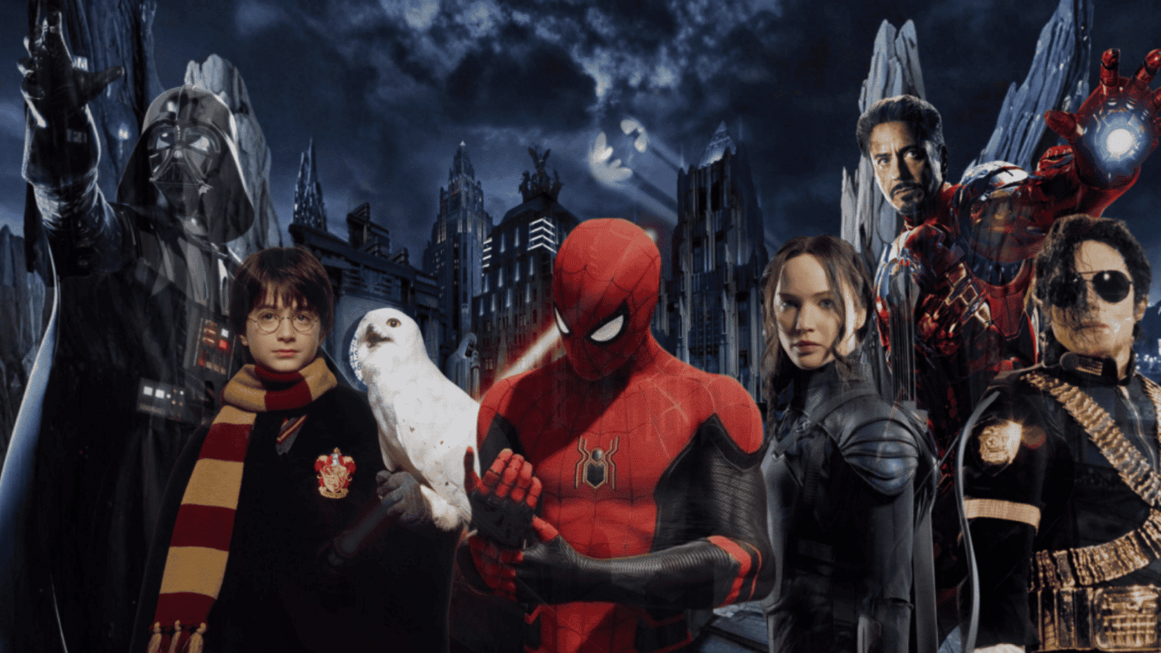 Easy Pop Culture Trivia Questions of Harry Potter, Spider-Man, Iron Man, and Darth Vader crossover characters from Marvel and Harry Potter series