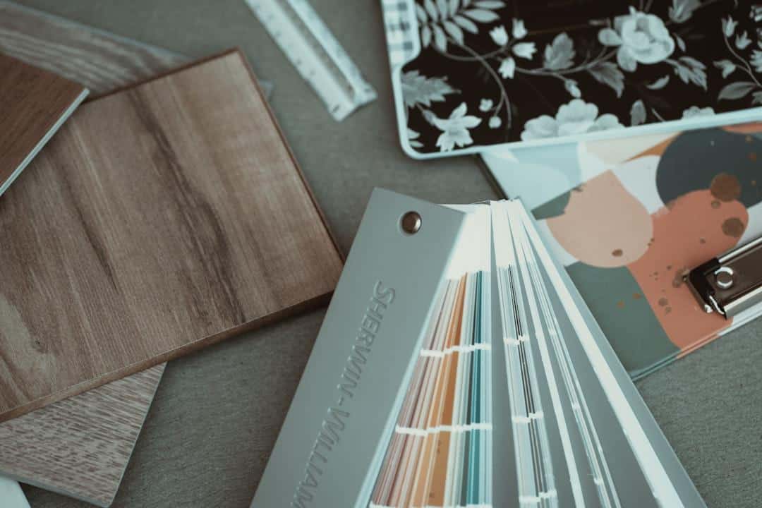 Flooring samples in different finishes