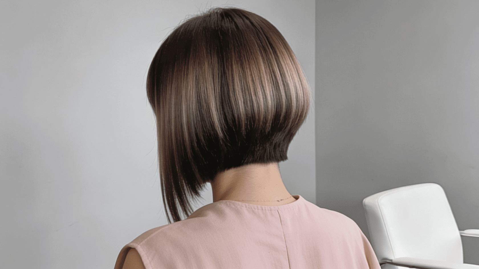 Graduated bob with a shorter back and longer front sections framing the face.