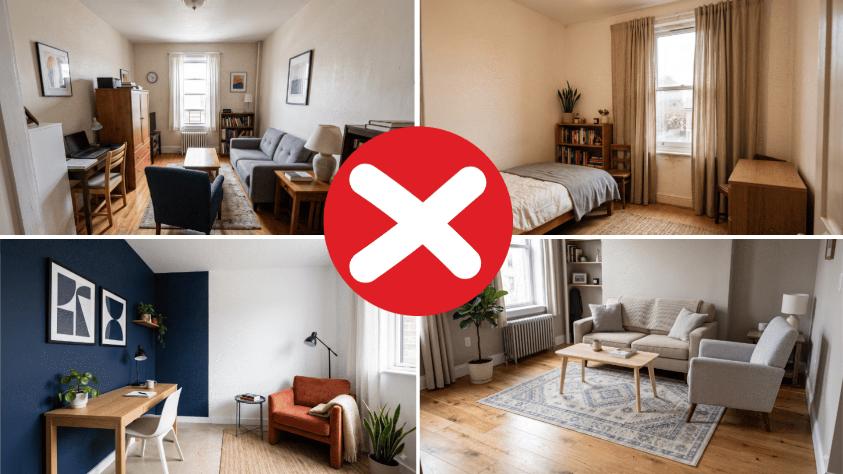 Small room layouts with furniture arrangements and decor examples for creating a more spacious feel