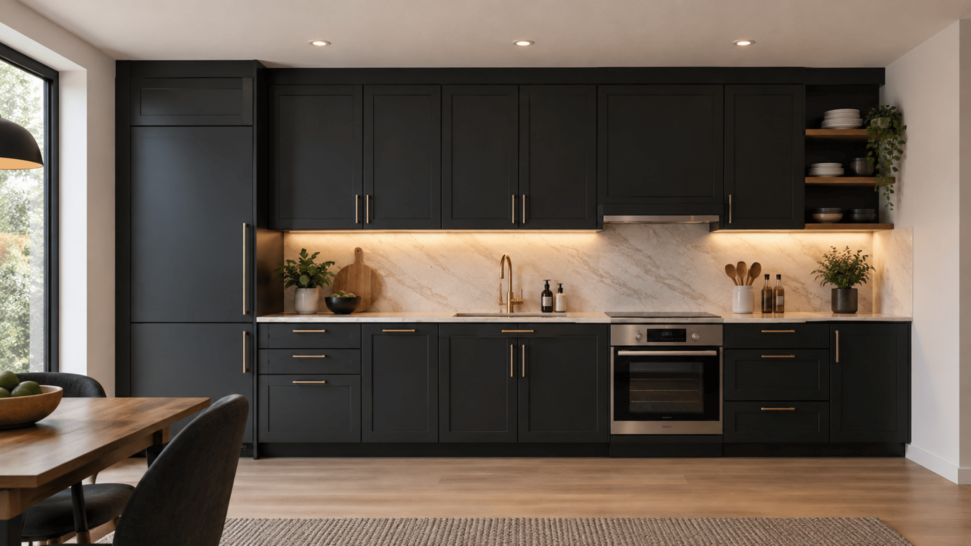 Make a Dark One-Wall Kitchen Feel Intentional