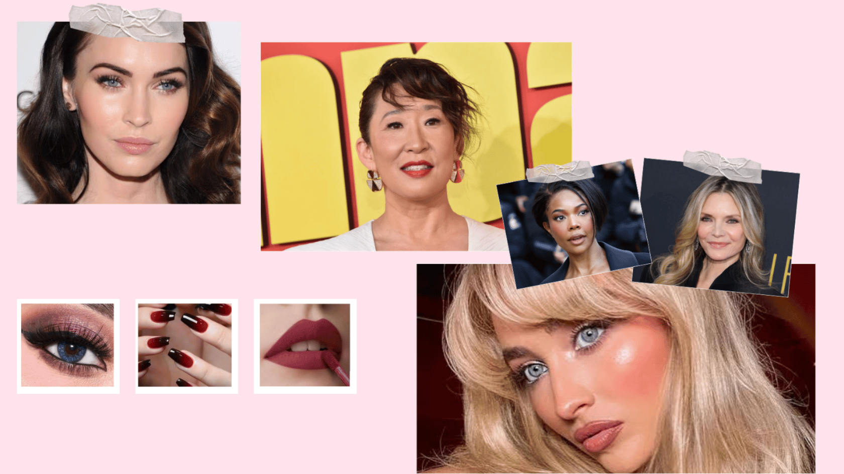 HD makeup looks inspired by Sabrina Carpenter, Sandra Oh, Michelle Pfeiffer and Gabrielle Union.