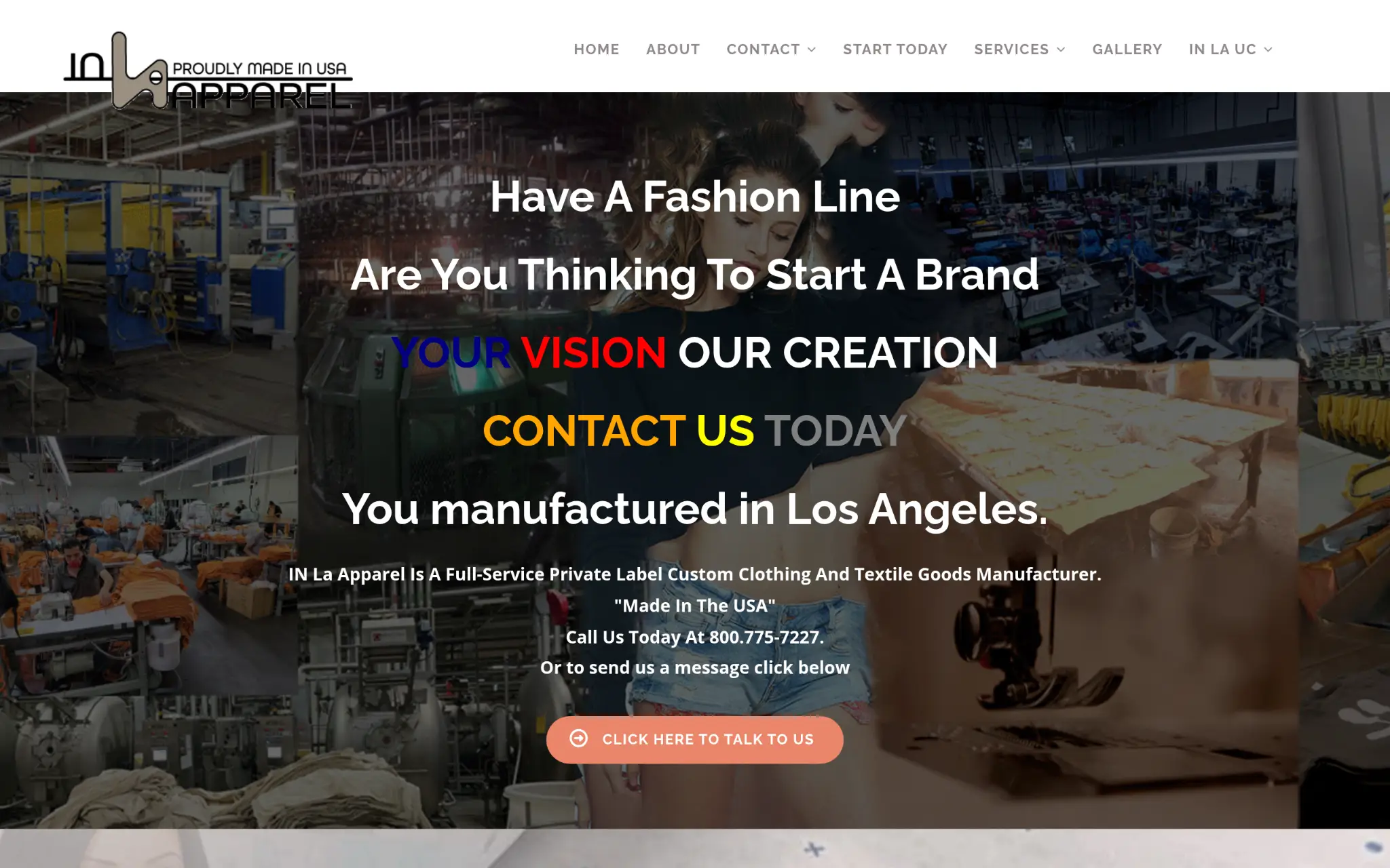 Clothing manufacturing facility with sewing machines and textile workers in a bustling workshop setting