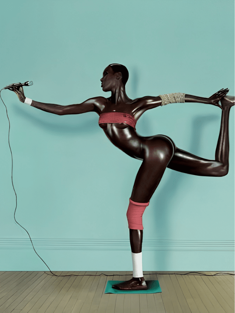Grace Jones โ Island Life album cover showing Grace Jones in a dramatic athletic pose.