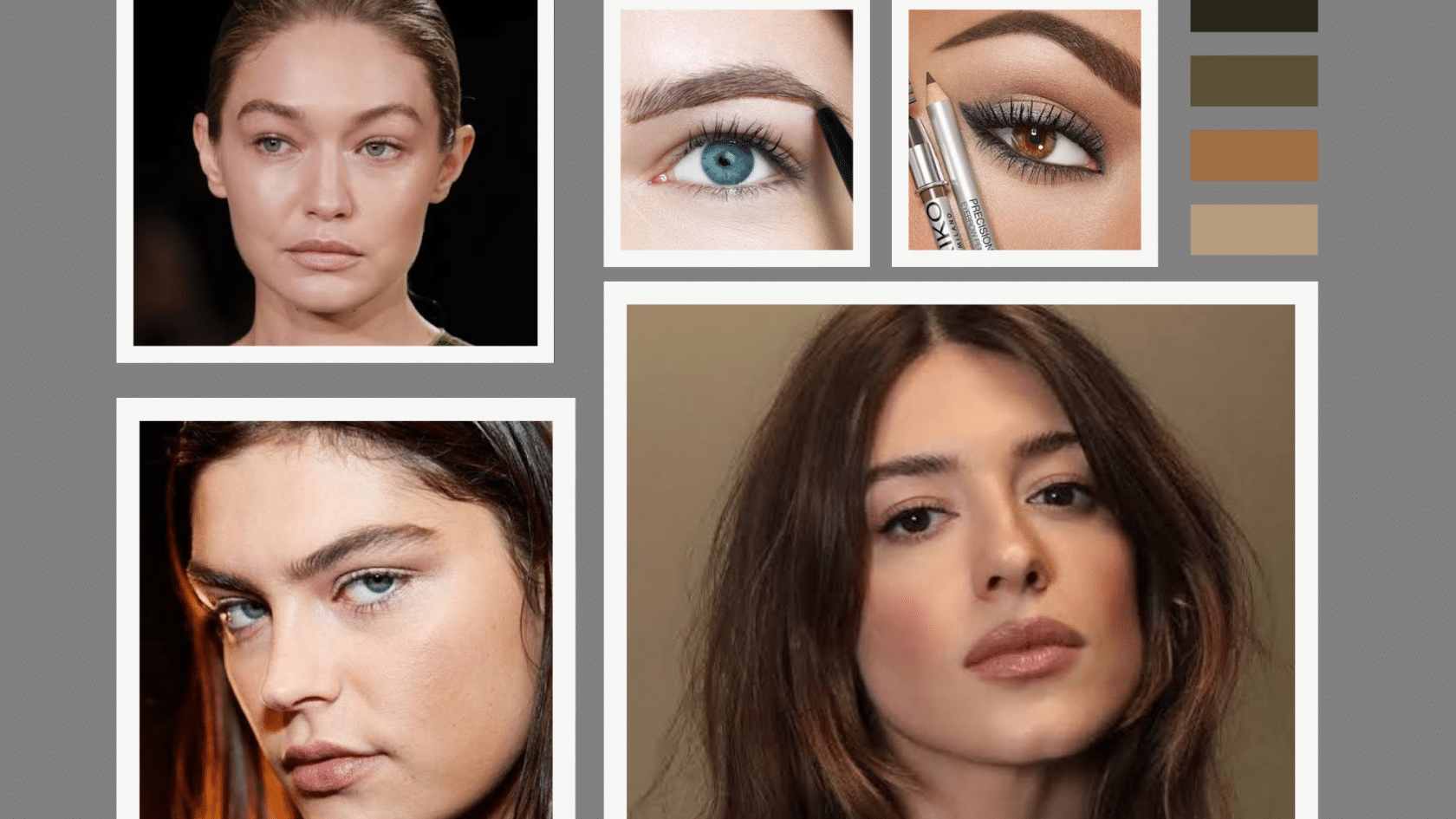 Natural makeup with defined brows inspired by Daisy Edgar Jones and Gigi Hadid styles