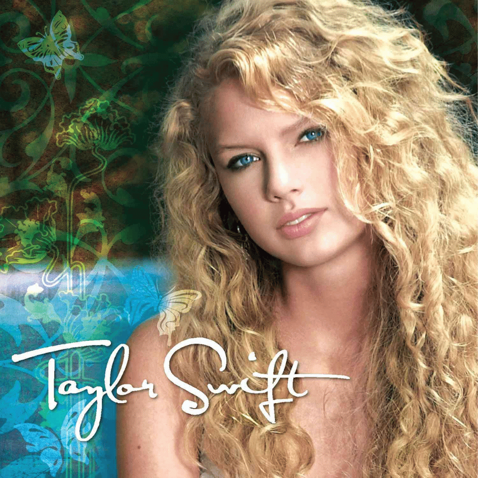 Taylor Swiftโs debut album cover, an early country contender for the best Taylor Swift album.