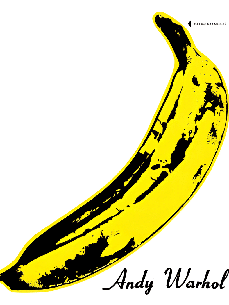 The Velvet Underground & Nico album cover featuring Andy Warholโs iconic yellow banana artwork.