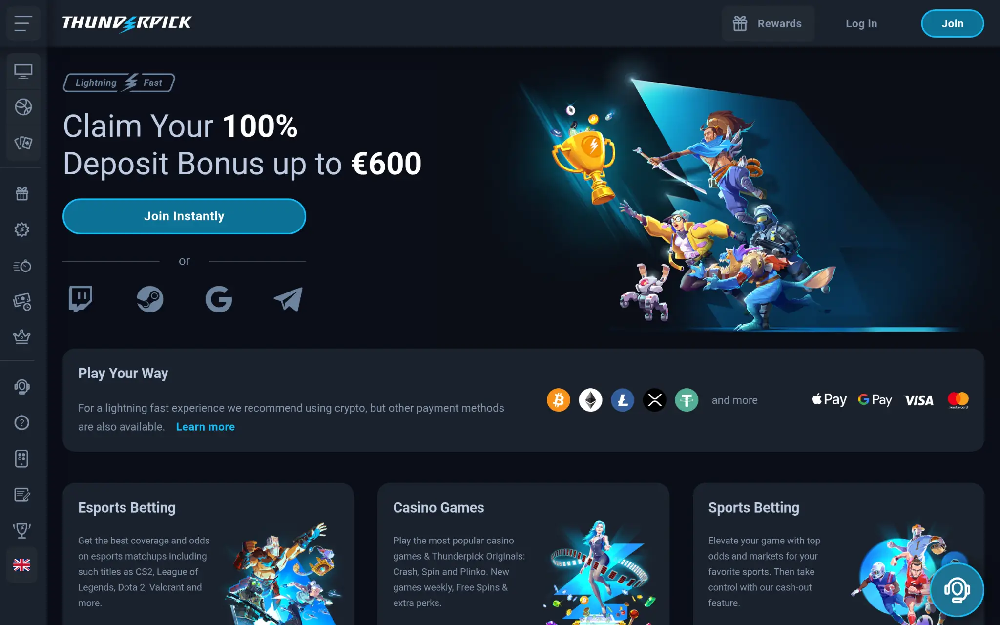 Animated characters reaching for a golden trophy on a dark digital-themed background