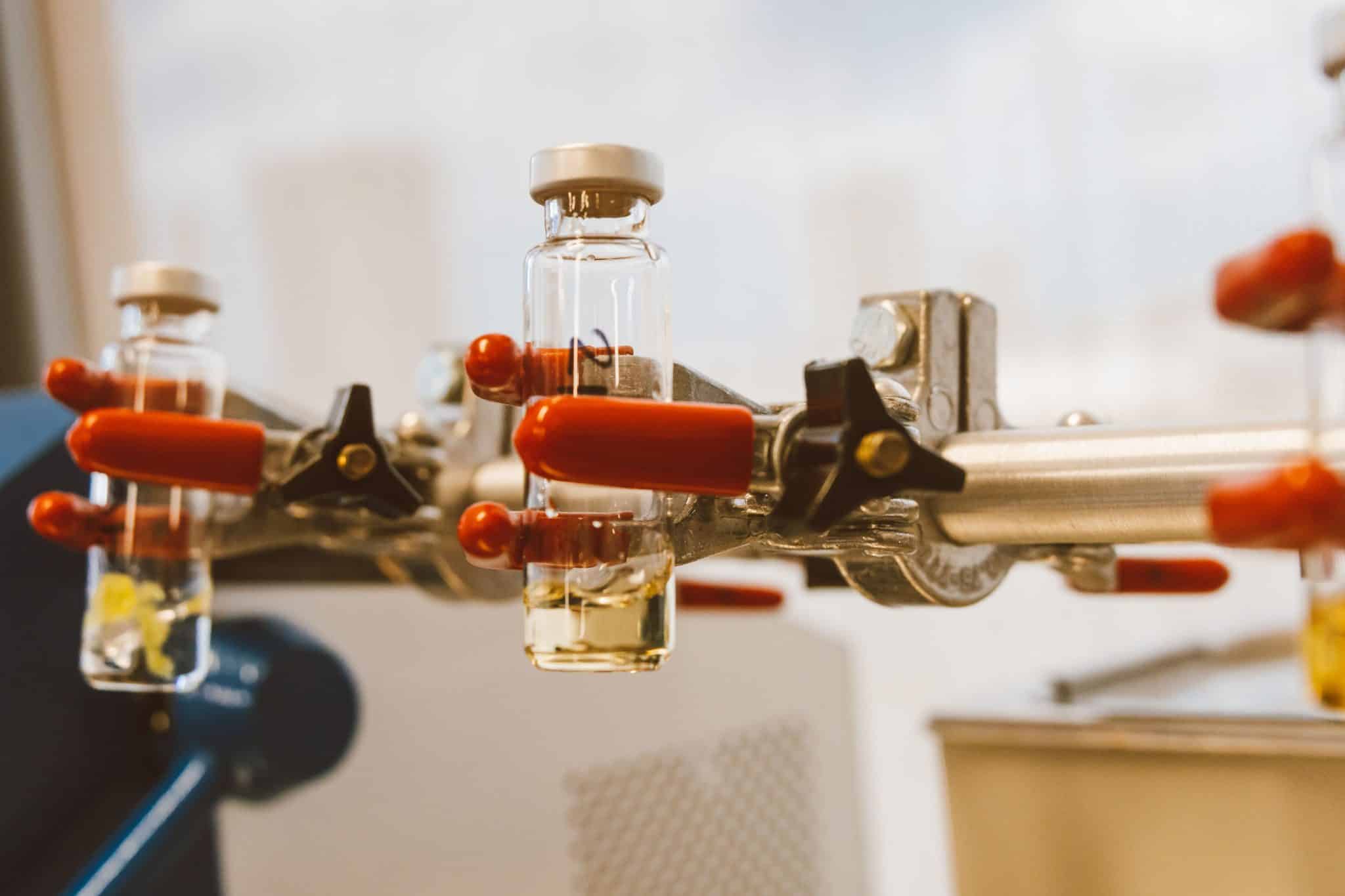 GHK-Cu peptide bottle for research use